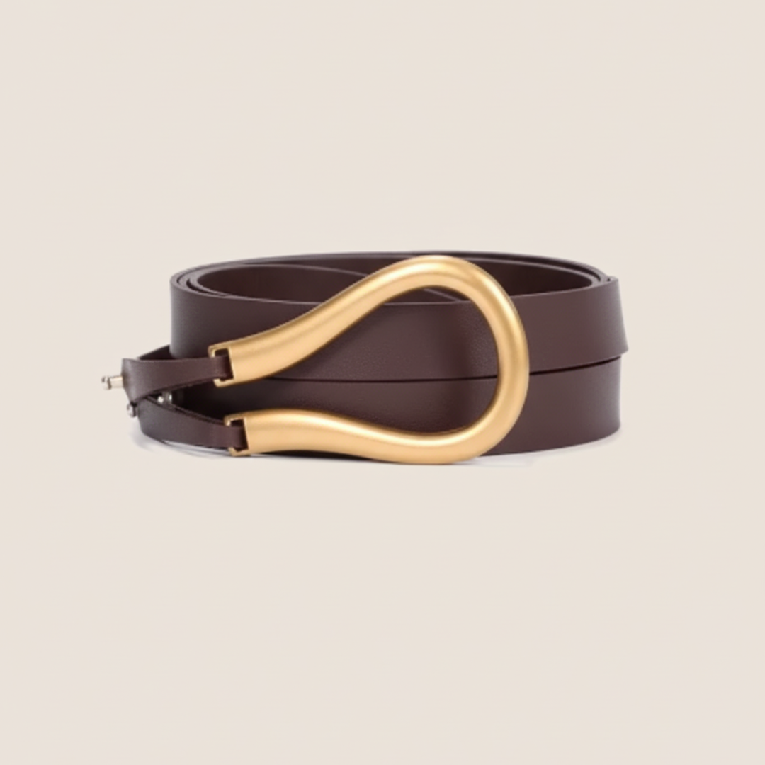Zyoralux Leather belt Gold