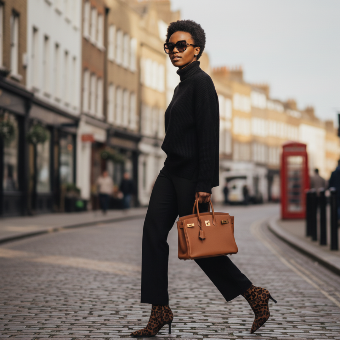 Leopard Suede Ankle Boots