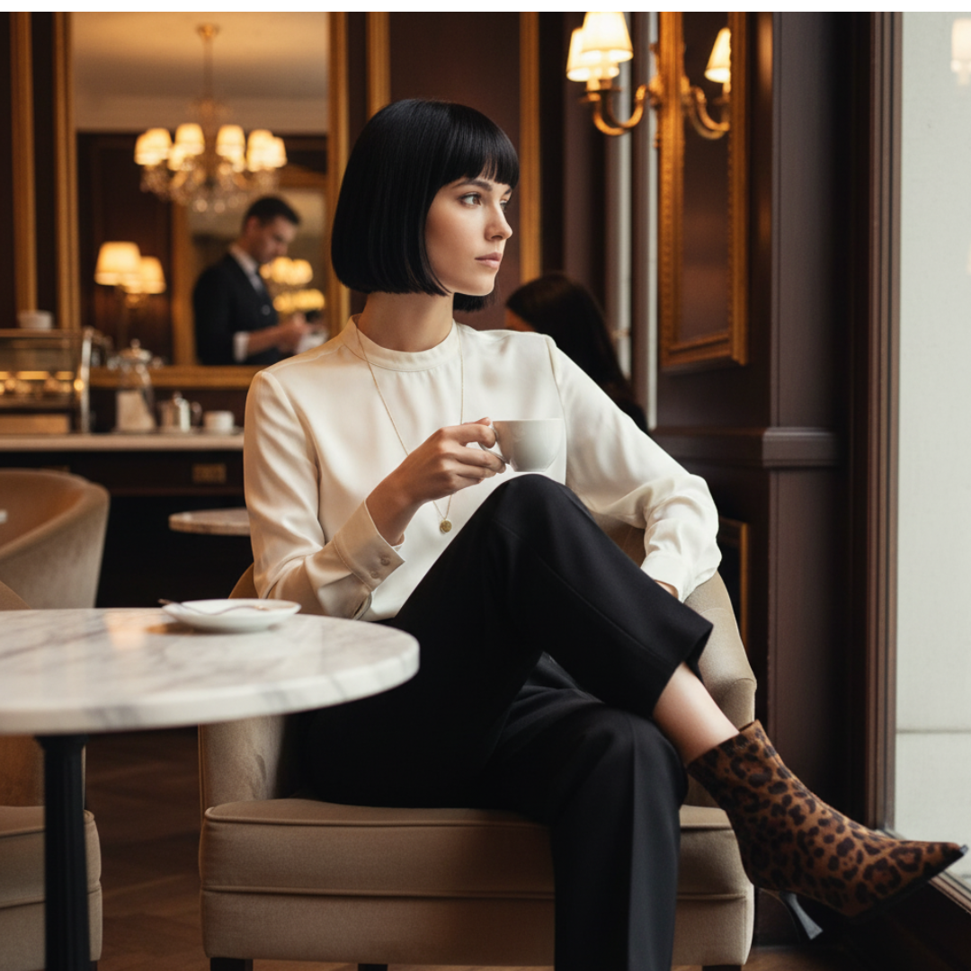 Leopard Suede Ankle Boots