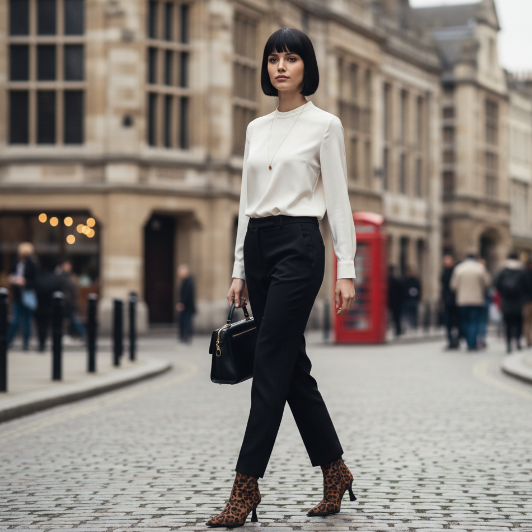 Leopard Suede Ankle Boots