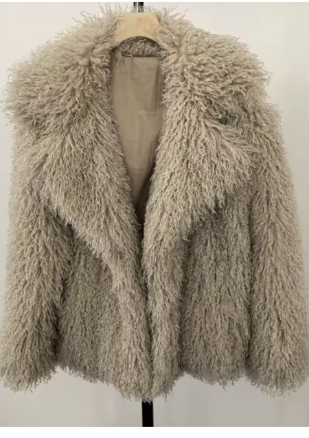 Faux Fur jacket Coat Women UK Autumn 2025 +Leopard Print Scarf Buy 1 Get 1 Free