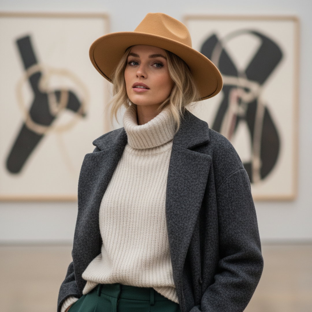 Mad hatter fedora hat in tweed ZyoraLux