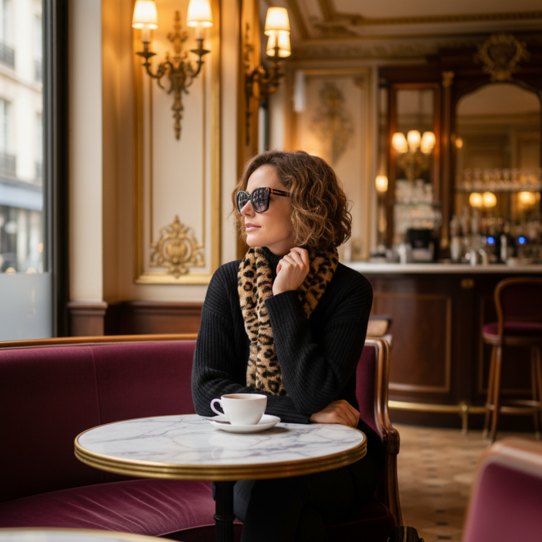 Leopard Scarf Faux fur