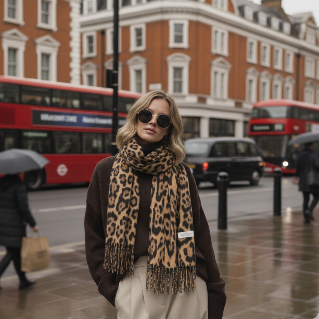 Women's Leopard Print Scarf