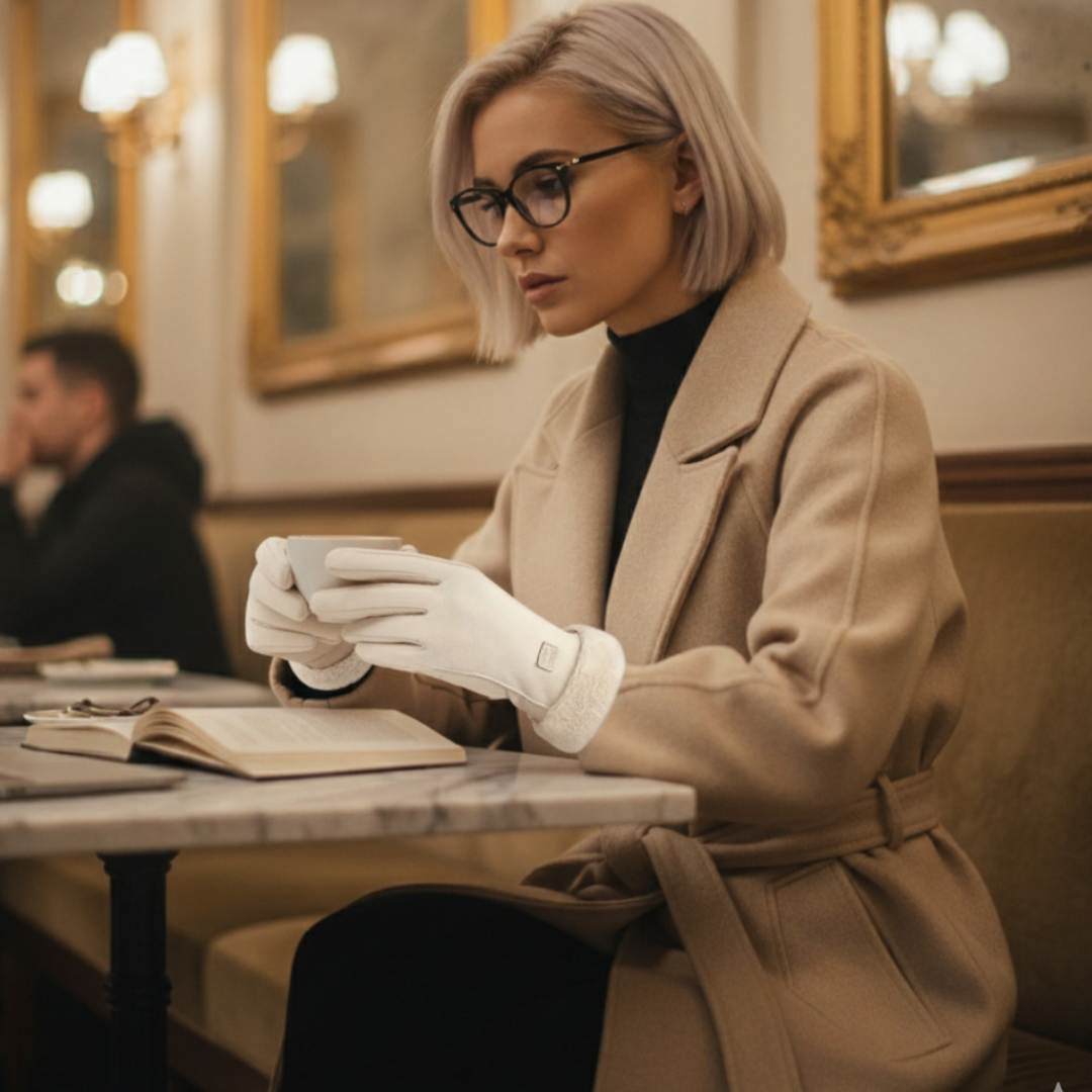 Waterproof Brown Trench Coat+Touchscreen gloves Buy 1 Get 1 Glove Free