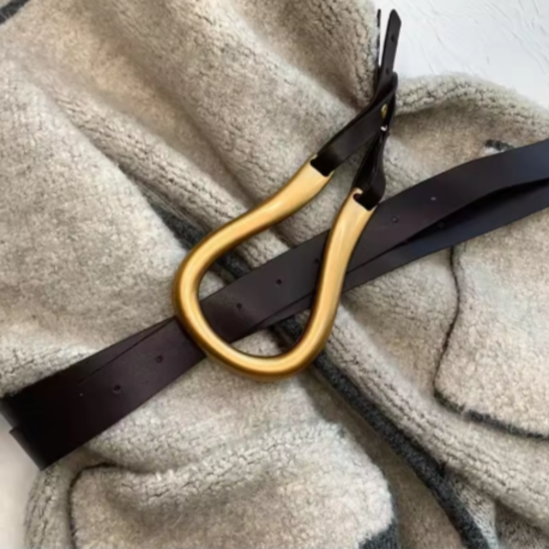 Zyoralux Leather belt Gold