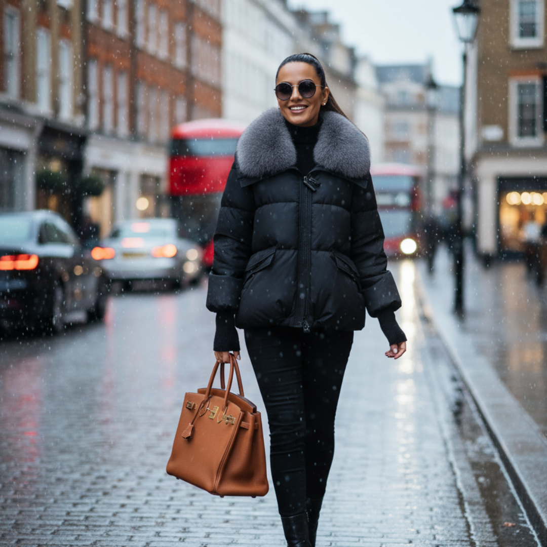 Jacket Puffer Waterproof  woman Uk  Autumn 2025 Leopard Print Scarf Buy 1 Get 1 Scarf Free