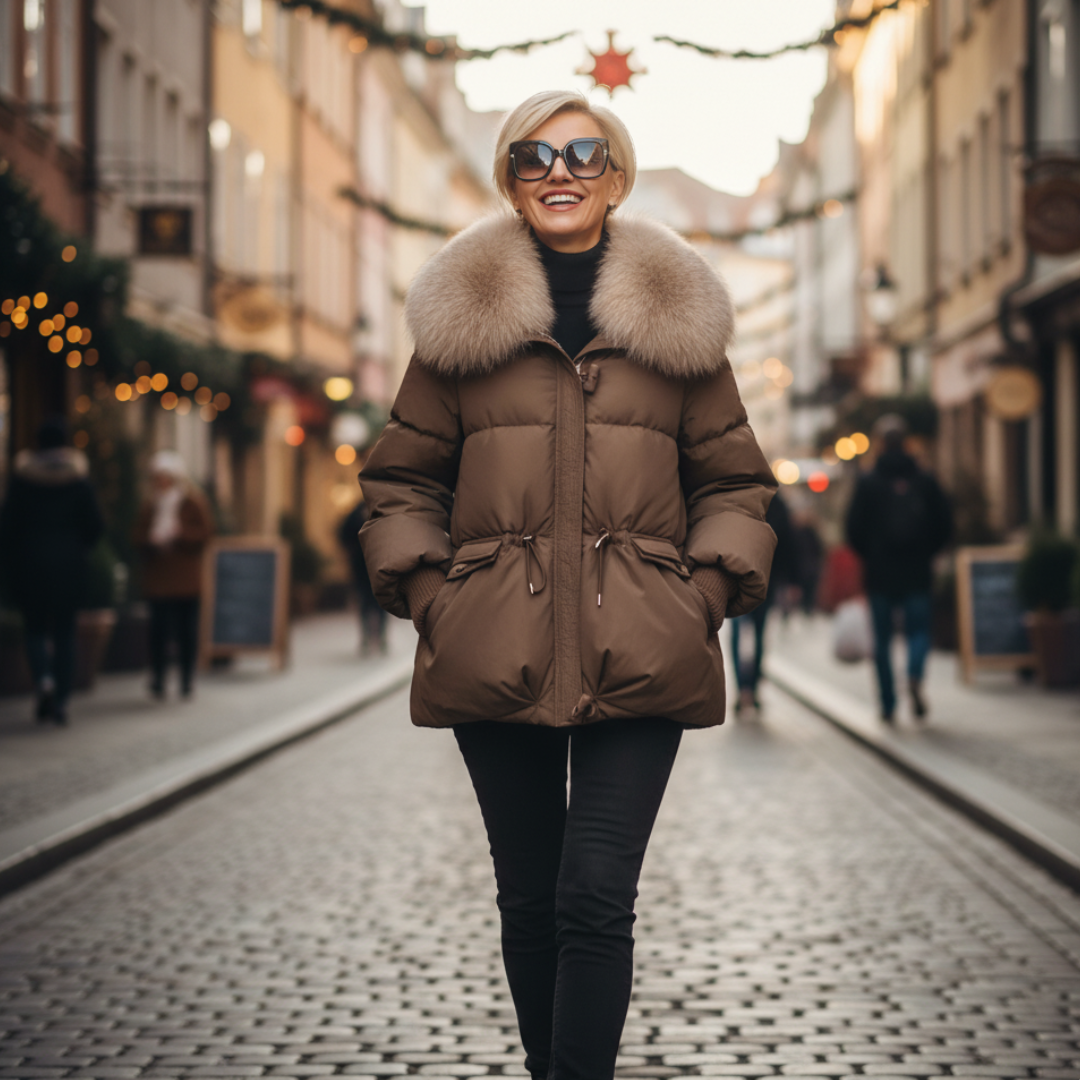 Jacket Puffer Waterproof  woman Uk  Autumn 2025 Leopard Print Scarf Buy 1 Get 1 Scarf Free