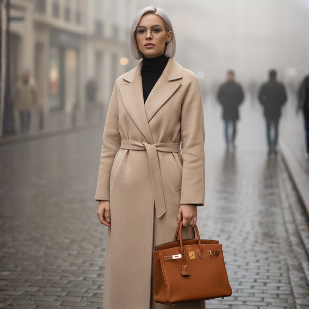 Waterproof Brown Trench Coat+Touchscreen gloves Buy 1 Get 1 Glove Free