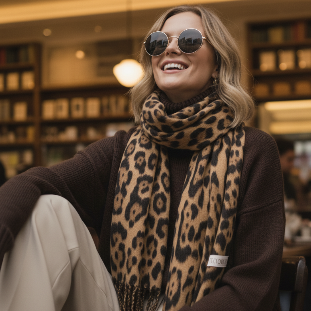 Women's Leopard Print Scarf