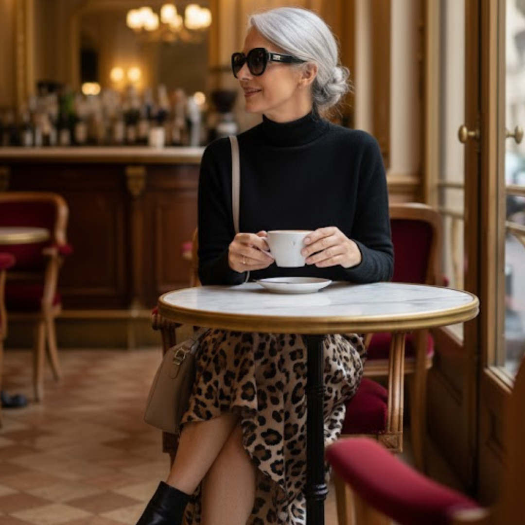 Long leopard print skirt